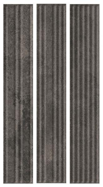 CARRIZO BASALT ELEWACJA STRUKTURA STRIPES MIX MAT 40,0x6,6 G1