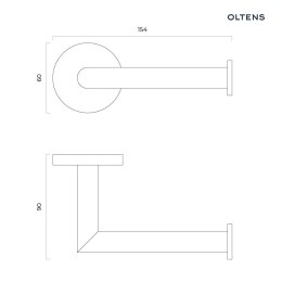 Gulfoss Oltens Gulfoss uchwyt na papier toaletowy złoto szczotkowane 81102810