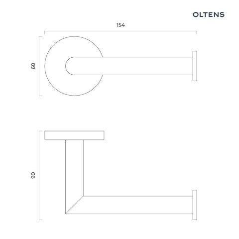 Gulfoss Oltens Gulfoss uchwyt na papier toaletowy złoto szczotkowane 81102810