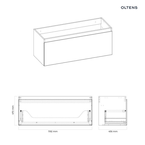 Vernal Oltens Vernal szafka 120 cm podumywalkowa wisząca biały połysk 60016000 Vernal Oltens Vernal szafka 120 cm podumywalkowa wisząca biały połysk 60016000