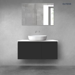 Vernal Oltens Vernal zestaw mebli łazienkowych 100 cm z blatem czarny mat/biały połysk 68253300