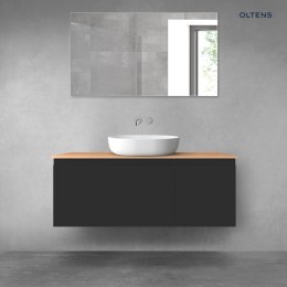 Vernal Oltens Vernal zestaw mebli łazienkowych 120 cm z blatem czarny mat/dąb 68252300