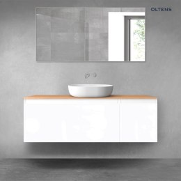 Vernal Oltens Vernal zestaw mebli łazienkowych 140 cm z blatem biały połysk/dąb 68314000