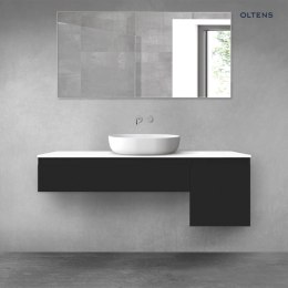 Vernal Oltens Vernal zestaw mebli łazienkowych 140 cm z blatem czarny mat/biały połysk 68284300