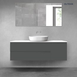 Vernal Oltens Vernal zestaw mebli łazienkowych 140 cm z blatem grafit mat/biały połysk 68265400