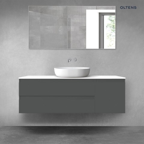 Vernal Oltens Vernal zestaw mebli łazienkowych 140 cm z blatem grafit mat/biały połysk 68265400