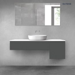 Vernal Oltens Vernal zestaw mebli łazienkowych 140 cm z blatem grafit mat/biały połysk 68284400