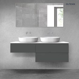 Vernal Oltens Vernal zestaw mebli łazienkowych 140 cm z blatem grafit mat/biały połysk 68326400