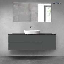 Vernal Oltens Vernal zestaw mebli łazienkowych 140 cm z blatem grafit mat/czarny mat 68267400