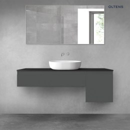 Vernal Oltens Vernal zestaw mebli łazienkowych 140 cm z blatem grafit mat/czarny mat 68286400