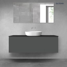 Vernal Oltens Vernal zestaw mebli łazienkowych 140 cm z blatem grafit mat/czarny mat 68317400