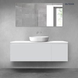 Vernal Oltens Vernal zestaw mebli łazienkowych 140 cm z blatem szary mat/biały połysk 68316700