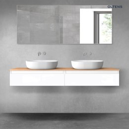 Vernal Oltens Vernal zestaw mebli łazienkowych 160 cm z blatem biały połysk/dąb 68374000