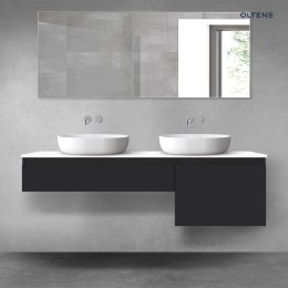 Vernal Oltens Vernal zestaw mebli łazienkowych 160 cm z blatem czarny mat/biały połysk 68345300
