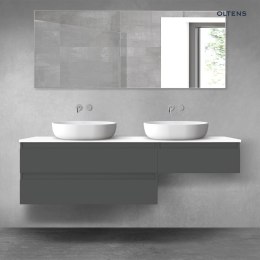 Vernal Oltens Vernal zestaw mebli łazienkowych 160 cm z blatem grafit mat/biały połysk 68349400