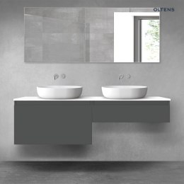 Vernal Oltens Vernal zestaw mebli łazienkowych 160 cm z blatem grafit mat/biały połysk 68371400