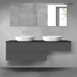 Vernal Oltens Vernal zestaw mebli łazienkowych 160 cm z blatem grafit mat/czarny mat 68350400