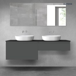 Vernal Oltens Vernal zestaw mebli łazienkowych 160 cm z blatem grafit mat/czarny mat 68372400