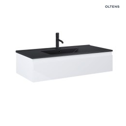 Vernal Zestaw Oltens Vernal umywalka z szafką 100 cm czarny mat/biały połysk 68009000