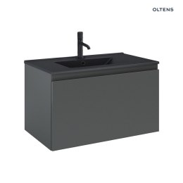 Vernal Zestaw Oltens Vernal umywalka z szafką 80 cm czarny mat/grafit mat 68015400