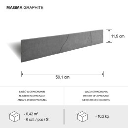 G EPIKA MAGMA GRAPHITE 11,9x59,1 ( 0,42 m2 )