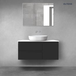 Vernal Oltens Vernal zestaw mebli łazienkowych 100 cm z blatem czarny mat/biały połysk 68206300