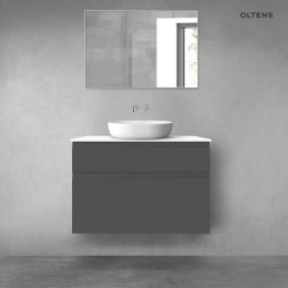 Vernal Oltens Vernal zestaw mebli łazienkowych 100 cm z blatem grafit mat/biały połysk 68228400