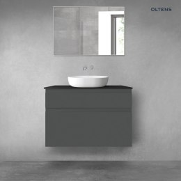 Vernal Oltens Vernal zestaw mebli łazienkowych 100 cm z blatem grafit mat/czarny mat 68232400