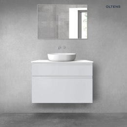 Vernal Oltens Vernal zestaw mebli łazienkowych 100 cm z blatem szary mat/biały połysk 68228700
