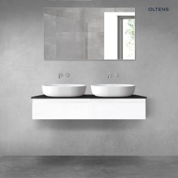 Vernal Oltens Vernal zestaw mebli łazienkowych 120 cm z blatem biały połysk/czarny mat 68242000