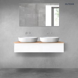 Vernal Oltens Vernal zestaw mebli łazienkowych 120 cm z blatem biały połysk/dąb 68239000
