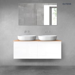 Vernal Oltens Vernal zestaw mebli łazienkowych 120 cm z blatem biały połysk/dąb 68244000