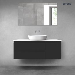 Vernal Oltens Vernal zestaw mebli łazienkowych 120 cm z blatem czarny mat/biały połysk 68212300