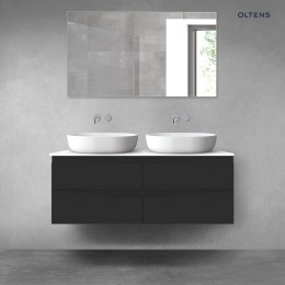 Vernal Oltens Vernal zestaw mebli łazienkowych 120 cm z blatem czarny mat/biały połysk 68216300