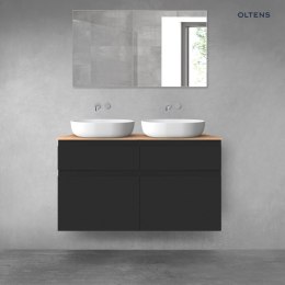 Vernal Oltens Vernal zestaw mebli łazienkowych 120 cm z blatem czarny mat/dąb 68301300