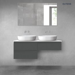 Vernal Oltens Vernal zestaw mebli łazienkowych 120 cm z blatem grafit mat/biały połysk 68236400