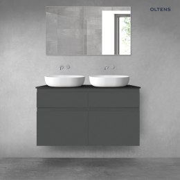 Vernal Oltens Vernal zestaw mebli łazienkowych 120 cm z blatem grafit mat/czarny mat 68303400