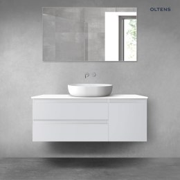 Vernal Oltens Vernal zestaw mebli łazienkowych 120 cm z blatem szary mat/biały połysk 68212700