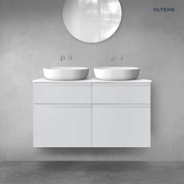 Vernal Oltens Vernal zestaw mebli łazienkowych 120 cm z blatem szary mat/biały połysk 68302700