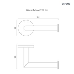 Gulfoss Oltens Gulfoss uchwyt na papier toaletowy chrom 81102100