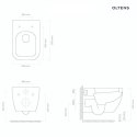 Vernal Oltens Vernal miska WC wisząca PureRim biała 42002000