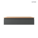 Vernal Oltens Vernal szafka 100 cm podumywalkowa wisząca z blatem grafit mat/dąb 68109400