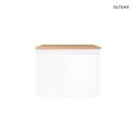 Vernal Oltens Vernal szafka 60 cm podumywalkowa wisząca z blatem biały połysk/dąb 68111000