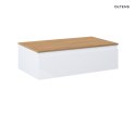 Vernal Oltens Vernal szafka 80 cm podumywalkowa wisząca z blatem biały połysk/dąb 68108000