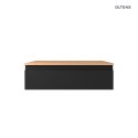 Vernal Oltens Vernal szafka 80 cm podumywalkowa wisząca z blatem czarny mat/dąb 68108300