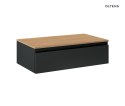 Vernal Oltens Vernal szafka 80 cm podumywalkowa wisząca z blatem czarny mat/dąb 68108300