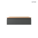 Vernal Oltens Vernal szafka 80 cm podumywalkowa wisząca z blatem grafit mat/dąb 68108400