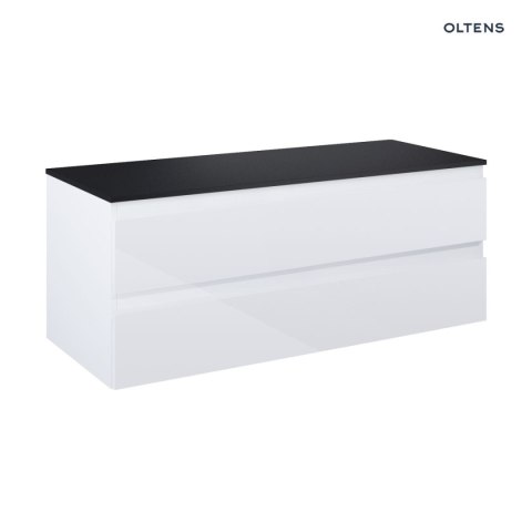 Vernal Oltens Vernal szafka 120 cm podumywalkowa wisząca z blatem biały połysk/czarny mat 68468000