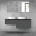 Vernal Oltens Vernal zestaw mebli łazienkowych 140 cm z blatem grafit mat/czarny mat 68307400