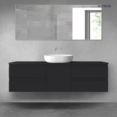 Vernal Oltens Vernal zestaw mebli łazienkowych 160 cm z blatem czarny mat 68399300